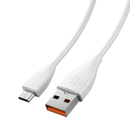 IVON CA87 USB to Micro USB TPE Fast Charge Data Cable, Cable Length: 1m (White) - Micro USB Cable by IVON | Online Shopping UK | buy2fix