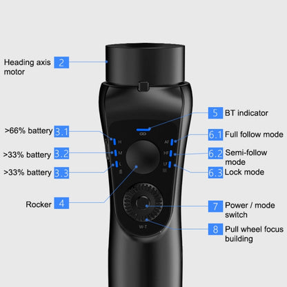 S5B Upgrade Mobile Phone Stabilizer Three-axis Anti-shake Handheld Gimbal - Consumer Electronics by buy2fix | Online Shopping UK | buy2fix