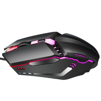 HXSJ S200 USB2.0 1600dpi Adjustable 4-Keys Colorful Glowing Wired Gaming Mouse, Length: 1.5m - Wired Mice by buy2fix | Online Shopping UK | buy2fix