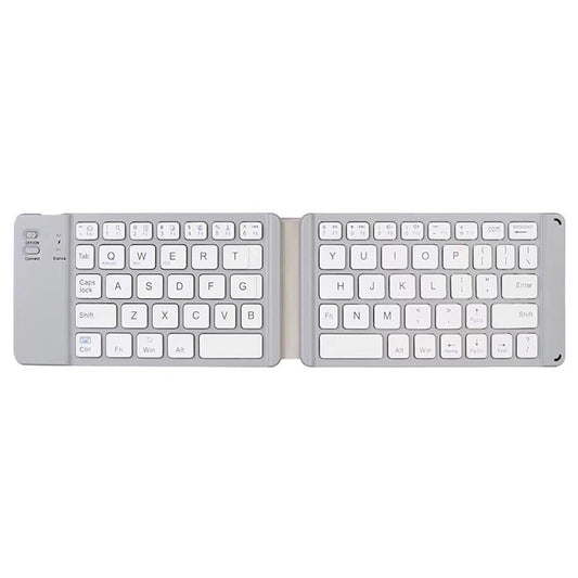 B05 USB Charging Portable Mini Folding Bluetooth Wireless Keyboard (White) - Mini Keyboard by buy2fix | Online Shopping UK | buy2fix