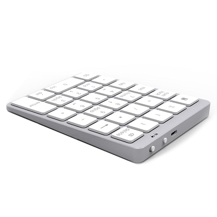 N960 Ultra-thin Universal Aluminum Alloy Rechargeable Wireless Bluetooth Numeric Keyboard (Silver) - Mini Keyboard by buy2fix | Online Shopping UK | buy2fix