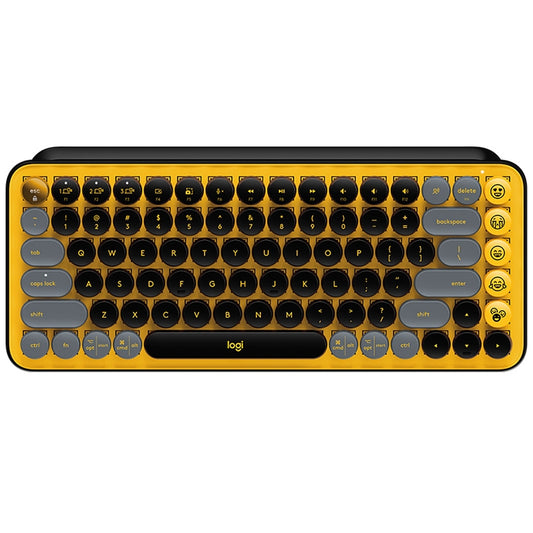 Logitech POP KEYS Round Button Bluetooth Mechanical Keyboard(Yellow) -  by Logitech | Online Shopping UK | buy2fix