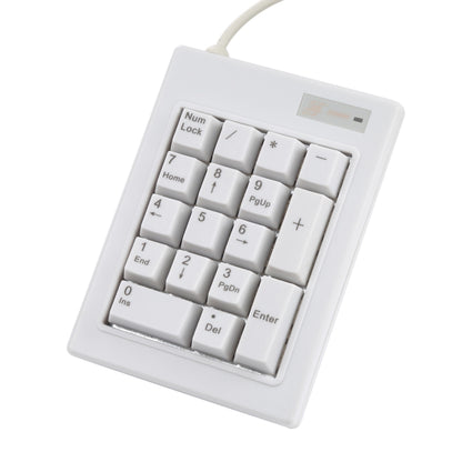 DX-17A 17-keys USB Wired Mechanical Black Shaft Mini Numeric Keyboard(White) - Mini Keyboard by buy2fix | Online Shopping UK | buy2fix