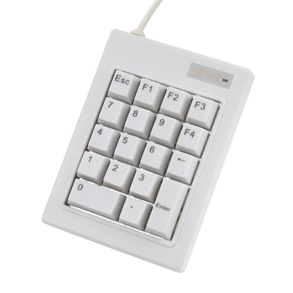 DX-18A 18-keys USB Wired Mechanical Black Shaft Mini Numeric Keyboard (White) - Mini Keyboard by buy2fix | Online Shopping UK | buy2fix