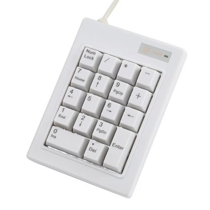 DX-18B 18-keys USB Wired Mechanical Black Shaft Mini Numeric Keyboard (White) - Mini Keyboard by buy2fix | Online Shopping UK | buy2fix