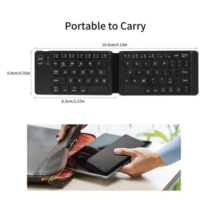 Mini Wireless Bluetooth Folding Keyboard (Black) - Wireless Keyboard by buy2fix | Online Shopping UK | buy2fix