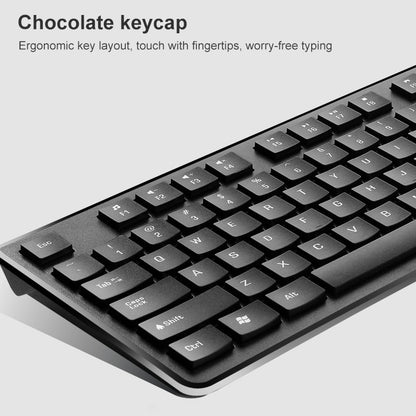 ZGB 8810 Mute Wireless Keyboard + Mouse Set (Black) - Wireless Keyboard by Chasing Leopard | Online Shopping UK | buy2fix