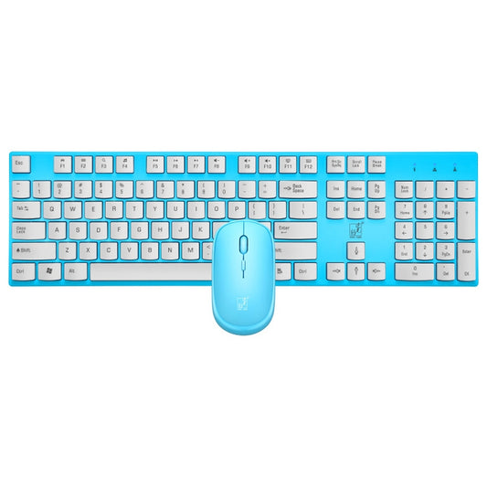 ZGB 8820 Candy Color Wireless Keyboard + Mouse Set (Blue) - Wireless Keyboard by Chasing Leopard | Online Shopping UK | buy2fix