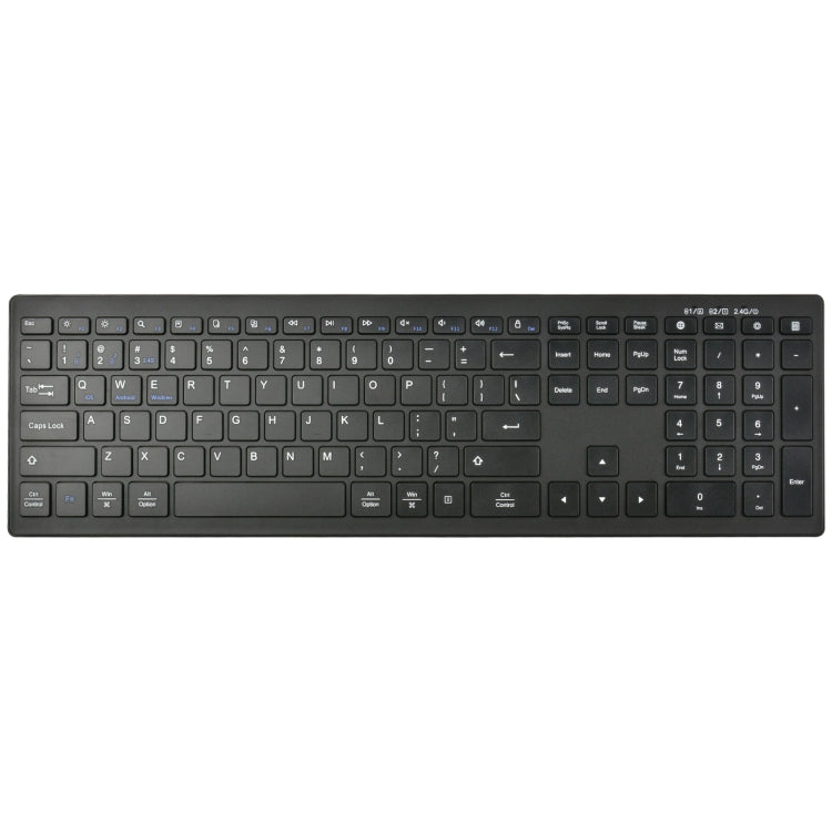 169 2.4Ghz + Bluetooth  Dual Mode Wireless Keyboard, Compatible with iSO & Android & Windows (Black) - Wireless Keyboard by buy2fix | Online Shopping UK | buy2fix