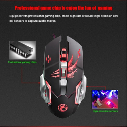 Apedra iMICE A8 High Precision Gaming Mouse LED Four Color Controlled Breathing Light USB 6 Buttons 3200 DPI Wired Optical Gaming Mouse for Computer PC Laptop(Black) - Wired Mice by iMICE | Online Shopping UK | buy2fix