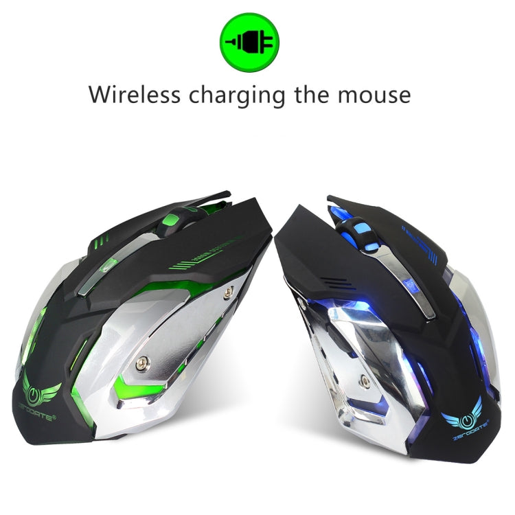ZERODATE X70 2.4GHz Wireless 6-Keys 2400 DPI Adjustable Ergonomics Optical Gaming Mouse with Breathing Light(Black) - Wireless Mice by ZERODATE | Online Shopping UK | buy2fix