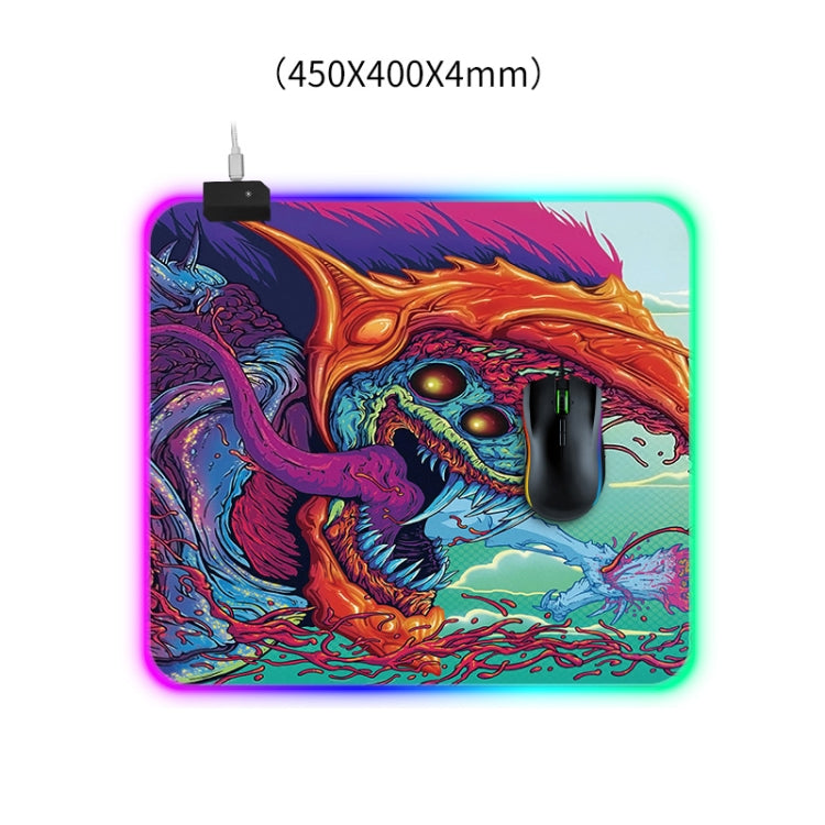 Computer Monster Pattern Illuminated Mouse Pad, Size: 45 x 40 x 0.4cm -  by buy2fix | Online Shopping UK | buy2fix