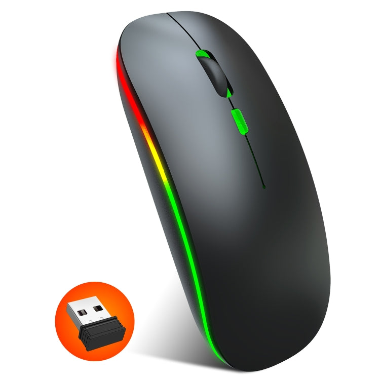 HXSJ M40 4 Key 2.4G Colorful Wireless Silent Mouse (Black) - Wireless Mice by HXSJ | Online Shopping UK | buy2fix