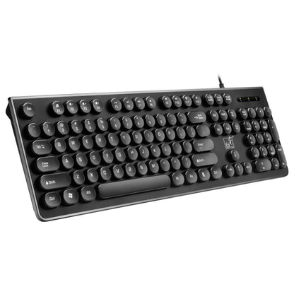 ZGB S500 Round Key USB Wired Computer Keyboard (Black) - Wired Keyboard by Chasing Leopard | Online Shopping UK | buy2fix