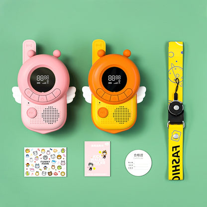 adj-847 Cartoon Bee-shaped Children Walkie-talkie Wireless 3km Call Outdoor Parent-child Interactive Toy with Flashlight & Anti-lost Lanyard (Pink) - Consumer Electronics by buy2fix | Online Shopping UK | buy2fix