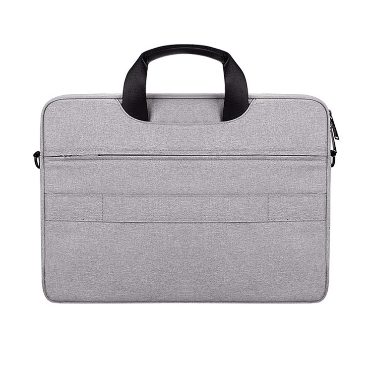 DJ08 Oxford Cloth Waterproof Wear-resistant Laptop Bag for 15.6 inch Laptops, with Concealed Handle & Luggage Tie Rod & Adjustable Shoulder Strap (Grey) - 15 inch by buy2fix | Online Shopping UK | buy2fix