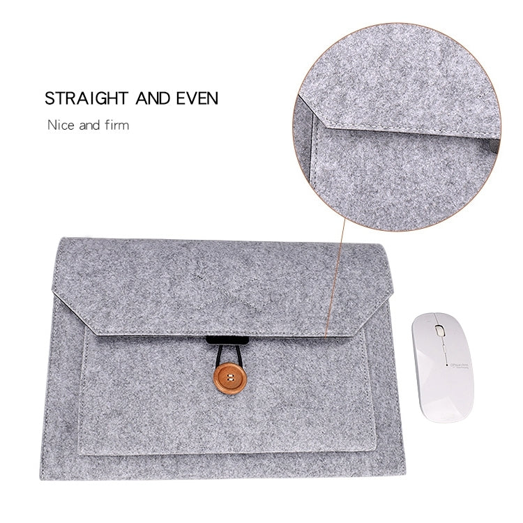 ND06 Multi-purpose Felt Button Laptop Inner Bag for 13.3 inch Laptop(Grey) - 13.3 inch by buy2fix | Online Shopping UK | buy2fix