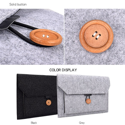 ND06 Multi-purpose Felt Button Laptop Inner Bag for 15.4 inch Laptop(Grey) - 15 inch by buy2fix | Online Shopping UK | buy2fix