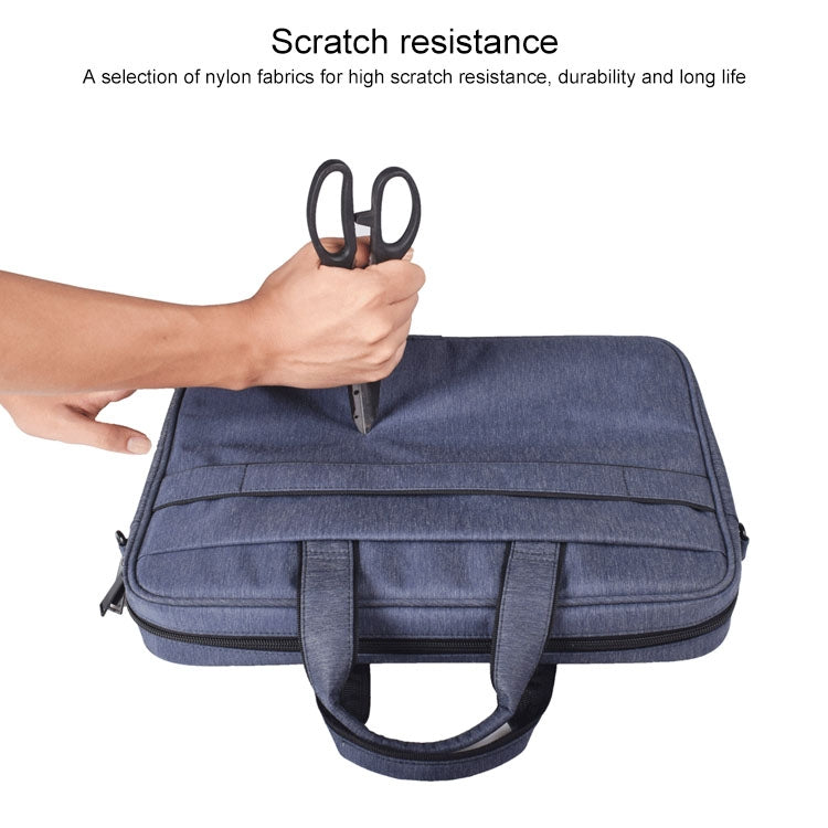 DJ03 Waterproof Anti-scratch Anti-theft One-shoulder Handbag for 14.1 inch Laptops, with Suitcase Belt(Navy Blue) - Computer & Networking by buy2fix | Online Shopping UK | buy2fix