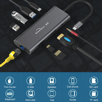 Blueendless 9 In 1 Multi-function Type-C / USB-C HUB Expansion Dock - Computer & Networking by Blueendless | Online Shopping UK | buy2fix