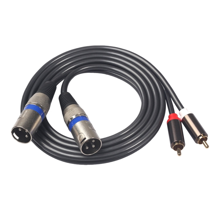 366155-15 2 RCA Male to 2 XLR 3 Pin Male Audio Cable, Length: 1.5m - Consumer Electronics by buy2fix | Online Shopping UK | buy2fix