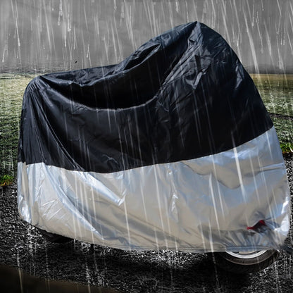 210D Oxford Cloth Motorcycle Electric Car Rainproof Dust-proof Cover, Size: XL (Black Silver) - Raincoat by buy2fix | Online Shopping UK | buy2fix