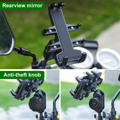 M10 Bolt Ball-Head Motorcycle Multi-function Eight-jaw Aluminum Phone Navigation Holder Bracket - Holder by buy2fix | Online Shopping UK | buy2fix