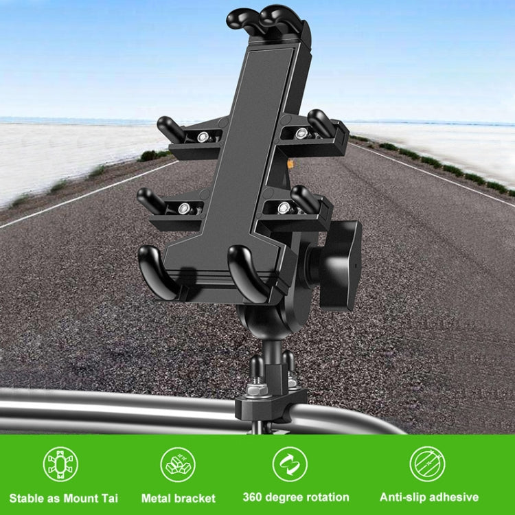 M8 Bolt Ball-Head Motorcycle Multi-function Eight-jaw Aluminum Phone Navigation Holder Bracket - Holder by buy2fix | Online Shopping UK | buy2fix