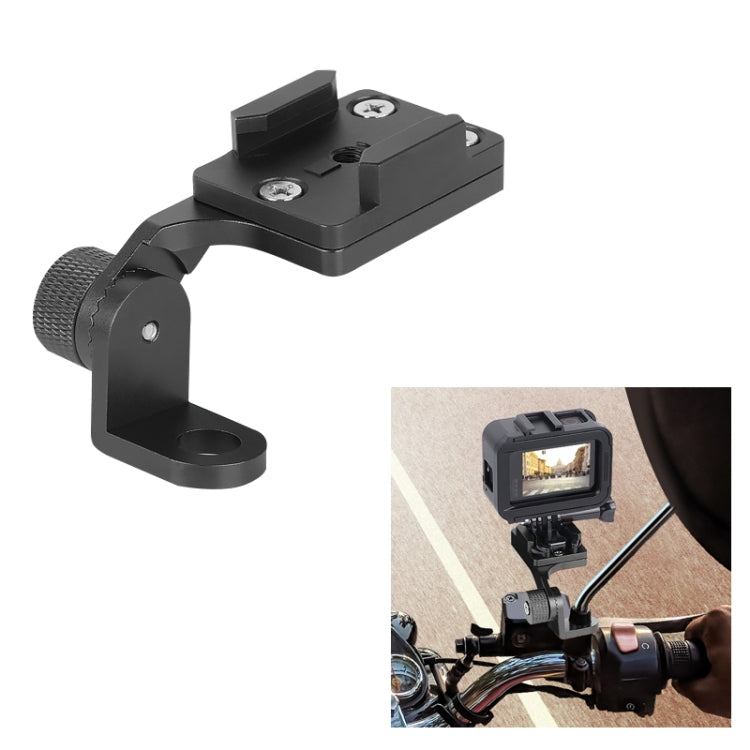 RUIGPRO Motorcycle Handlebar Alloy Phone Bracket for GoPro HERO9 Black / HERO8 Black /7 /6 /5, Insta360 One R, DJI Osmo Action, Xiaoyi Sport Cameras(Black) - DJI & GoPro Accessories by buy2fix | Online Shopping UK | buy2fix