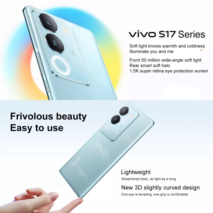 vivo S17 5G, 50MP Camera, 12GB+512GB, Dual Back Cameras, Screen Fingerprint Identification, 4600mAh Battery, 6.78 inch Android 13 OriginOS 3 Snapdragon 778G+ Octa Core up to 2.5GHz, OTG, NFC, Network: 5G (Black) - vivo by vivo | Online Shopping UK | buy2fix