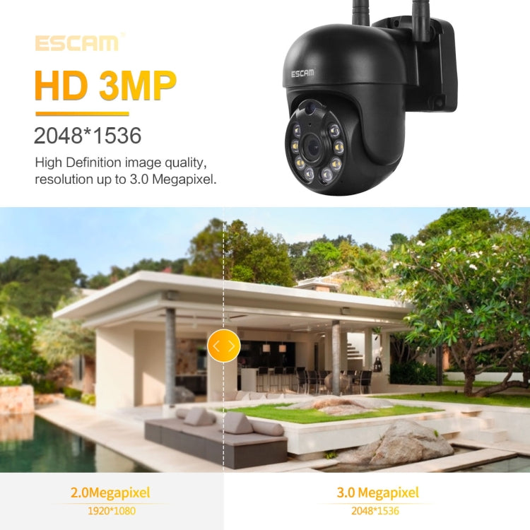 ESCAM WNK610 3.0 Million Pixels Wireless Dome IP Camera, Support Motion Detection & Two-way Audio & Full-color Night Vision & TF Card, AU Plug - Security by ESCAM | Online Shopping UK | buy2fix