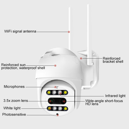 QX48 Pixels 1080P HD Wireless IP Camera, Support Motion Detection & Infrared Night Vision & TF Card(UK Plug) - Security by buy2fix | Online Shopping UK | buy2fix