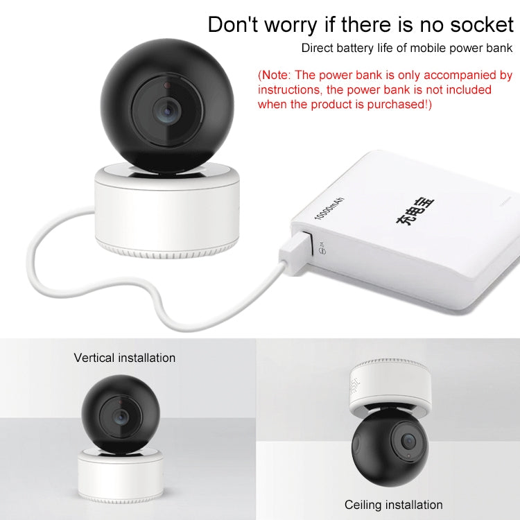 YT46 HD Wireless Indoor Network Shaking Head Camera, Support Motion Detection & Infrared Night Vision & Micro SD Card, EU Plug - Security by buy2fix | Online Shopping UK | buy2fix