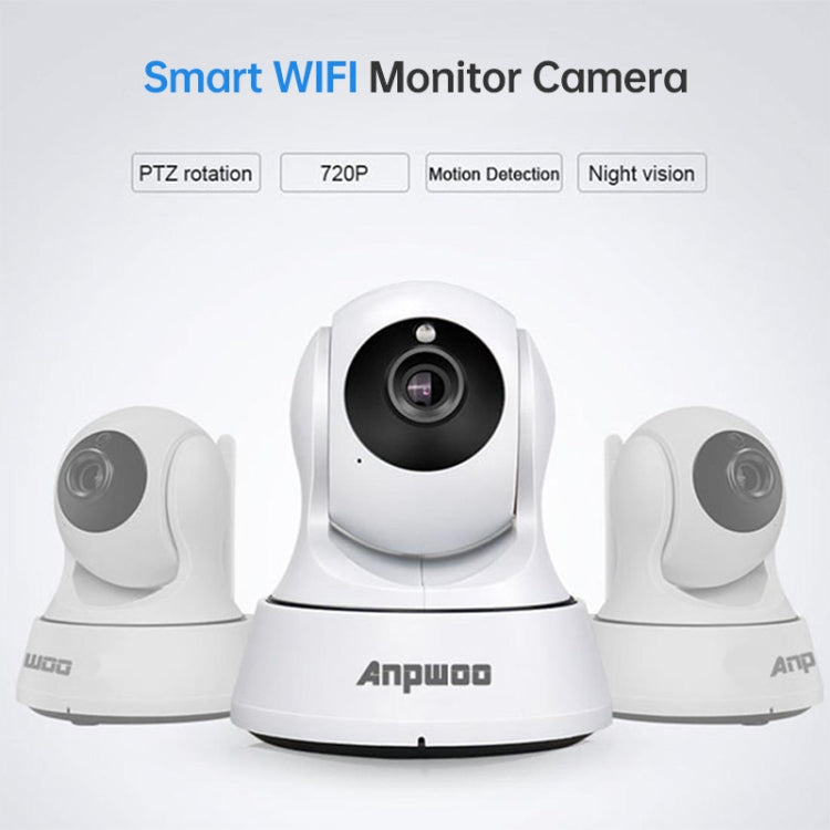 Anpwoo-YT002W 100W 3.6mm Lens Wide Angle 720P Smart WIFI Monitor Camera , Support Night Vision & TF Card Expansion Storage - Security by Anpwoo | Online Shopping UK | buy2fix