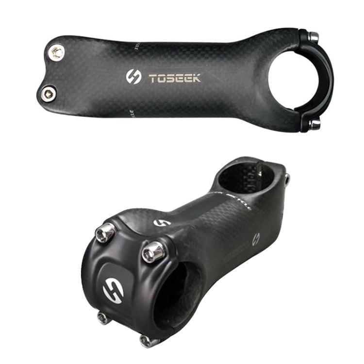 TOSEEK All Carbon Fiber 3KUD Texture Road Mountain Bike Ultra-light Handlebar Stem Riser Faucet, Size: 6 Degree, 80mm (Matte) - Bicycle Grips by TOSEEK | Online Shopping UK | buy2fix