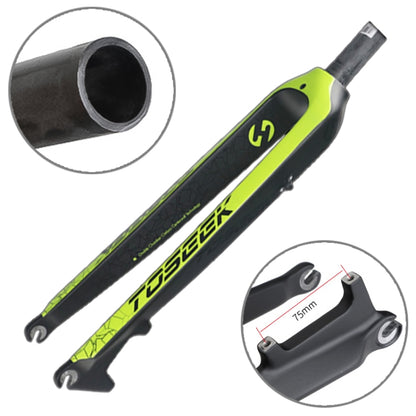 TOSEEK Ultra Light 26 Inch 385mm Mountain Bike Full Carbon Front Fork Straight Tube Disc Brake(Green) - Front Fork by TOSEEK | Online Shopping UK | buy2fix