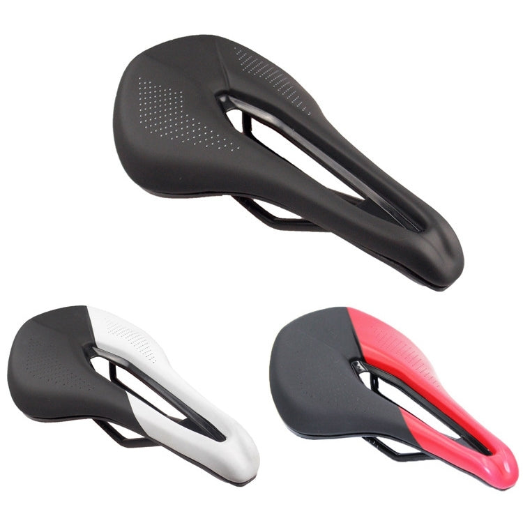 BIKERSAY SZ001 Bicycle PU Leather Saddle Seat (Black Red) - Outdoor & Sports by BIKERSAY | Online Shopping UK | buy2fix