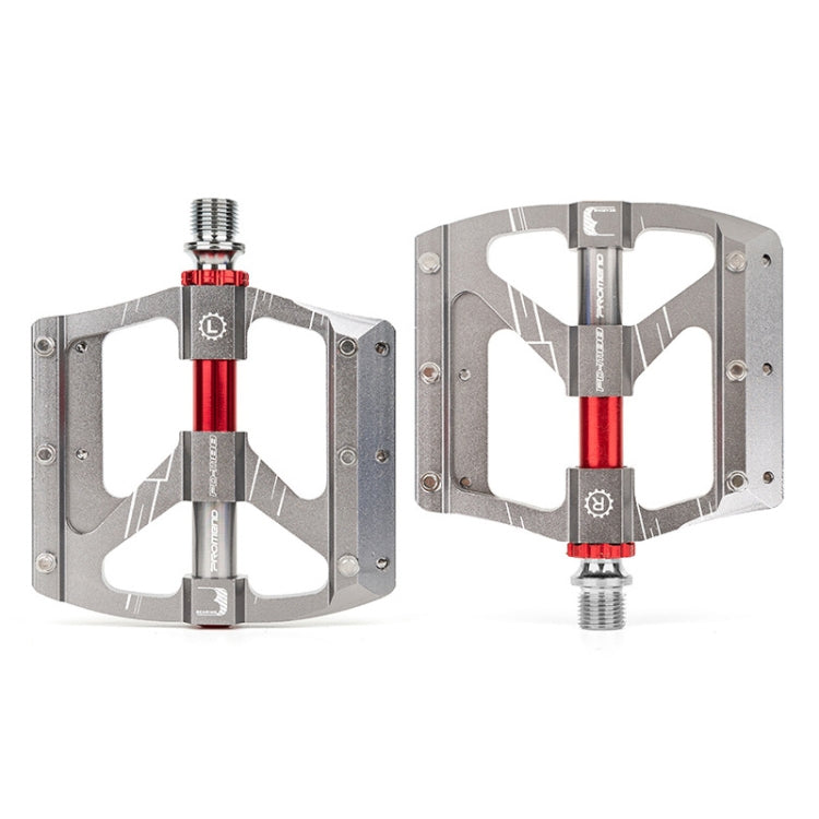 PROMEND PD-M88 1 Pair Mountain Bicycle Aluminum Alloy 3-Bearings Pedals (Titanium Color) - Pedals by PROMEND | Online Shopping UK | buy2fix