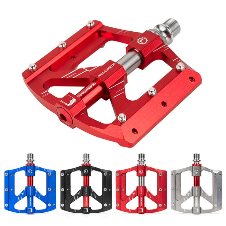 PROMEND PD-M88 1 Pair Mountain Bicycle Aluminum Alloy 3-Bearings Pedals (Titanium Color) - Pedals by PROMEND | Online Shopping UK | buy2fix