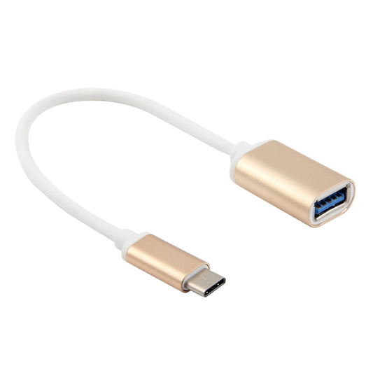 20cm Metal Head USB 3.1 Type-c Male to USB 3.0 Female Adapter Cable(Gold) - USB-C & Type-C Cable by buy2fix | Online Shopping UK | buy2fix