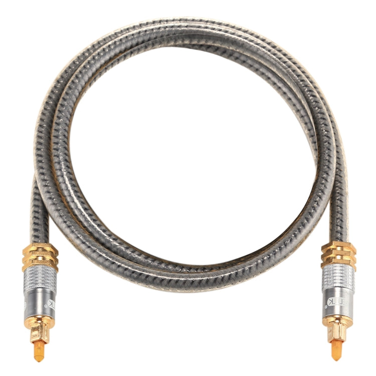 EMK YL-A 1m OD8.0mm Gold Plated Metal Head Toslink Male to Male Digital Optical Audio Cable - Audio Optical Cables by EMK | Online Shopping UK | buy2fix