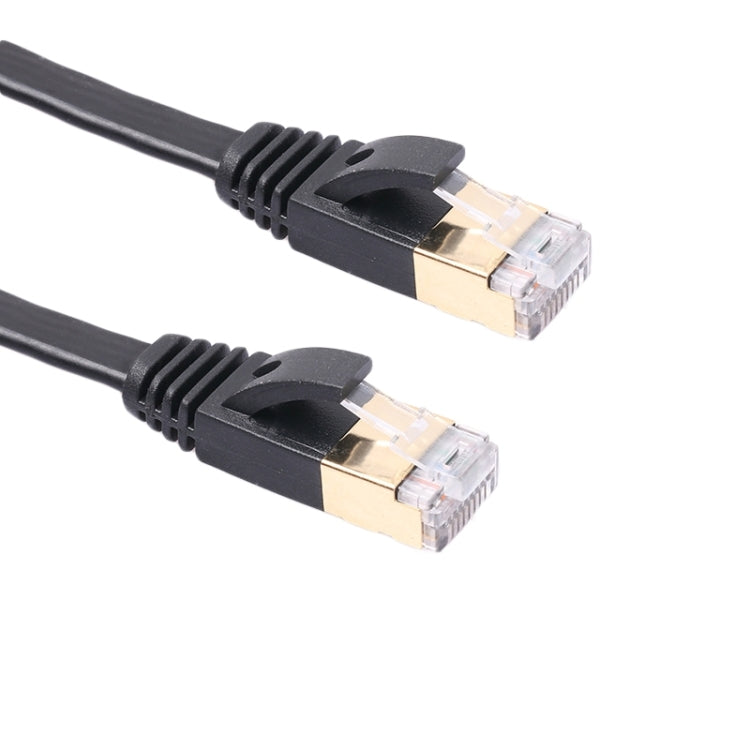 10m CAT7 10 Gigabit Ethernet Ultra Flat Patch Cable for Modem Router LAN Network - Built with Shielded RJ45 Connectors (Black) - Lan Cable and Tools by buy2fix | Online Shopping UK | buy2fix