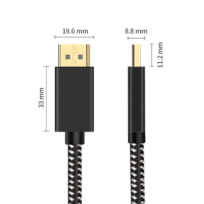 OD6.5mm DP Male to Male DisplayPort Cable, Length: 2m -  by buy2fix | Online Shopping UK | buy2fix