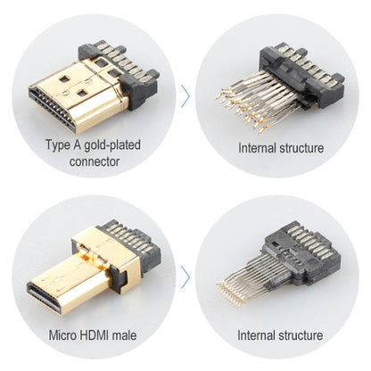 ULT-unite Gold-plated Head HDMI Male to Micro HDMI Male Nylon Braided Cable, Cable Length: 2m(Silver) - Cable by ult-unite | Online Shopping UK | buy2fix