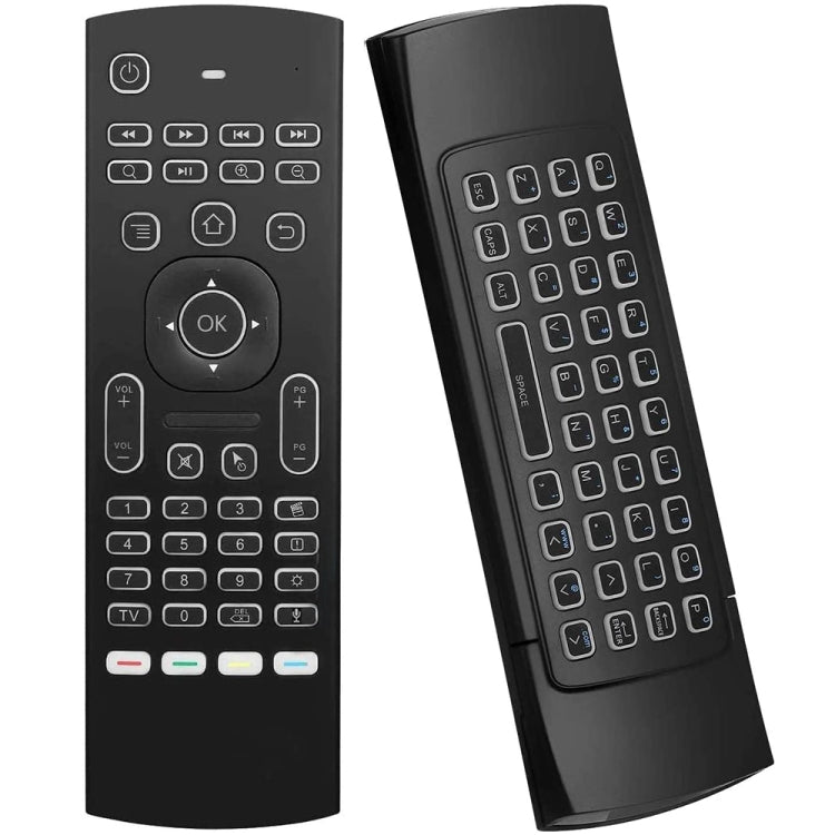 MX3-L Voice with Backlight 2.4GHz Fly Air Mouse Wireless Keyboard Remote Control -  by buy2fix | Online Shopping UK | buy2fix