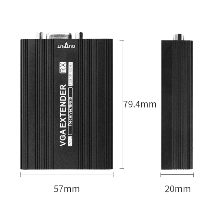 Measy VGA1815 VGA Extender Transmitter and Receiver Converter, POE Single Power Supply, Transmission Distance: 150m(UK Plug) -  by Measy | Online Shopping UK | buy2fix