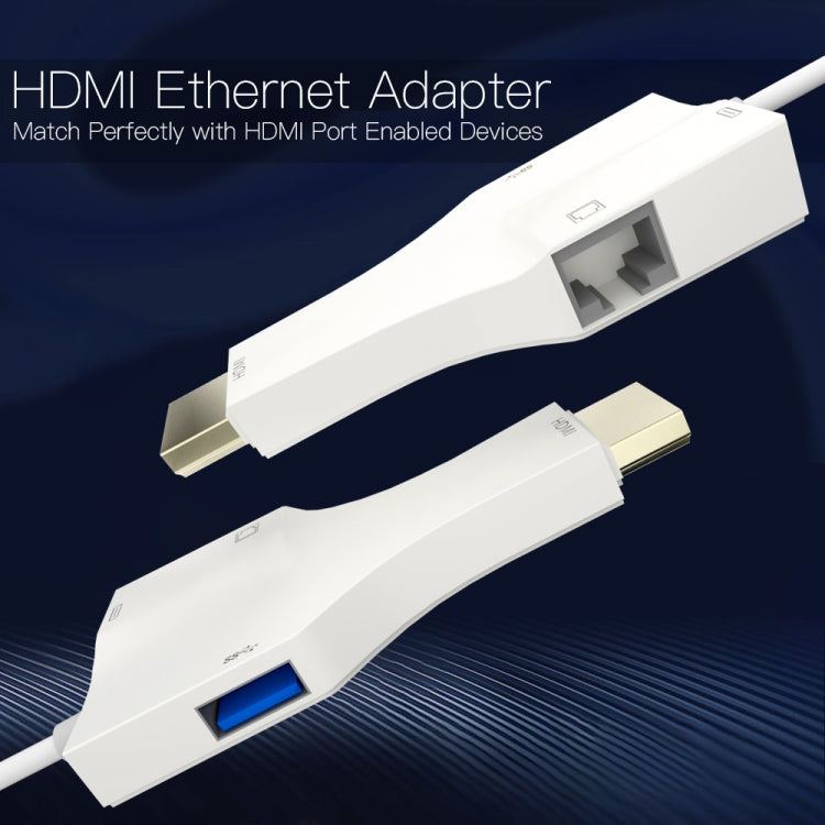 NK-1079 8 Pin to HDMI Male + USB Female + RJ45 Female Adapter Cable, Length：1m - Cable by buy2fix | Online Shopping UK | buy2fix