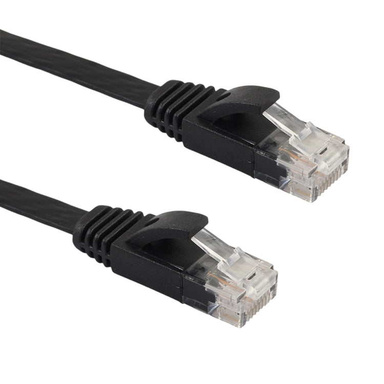 15m CAT6 Ultra-thin Flat Ethernet Network LAN Cable, Patch Lead RJ45 (Black) - Lan Cable and Tools by buy2fix | Online Shopping UK | buy2fix