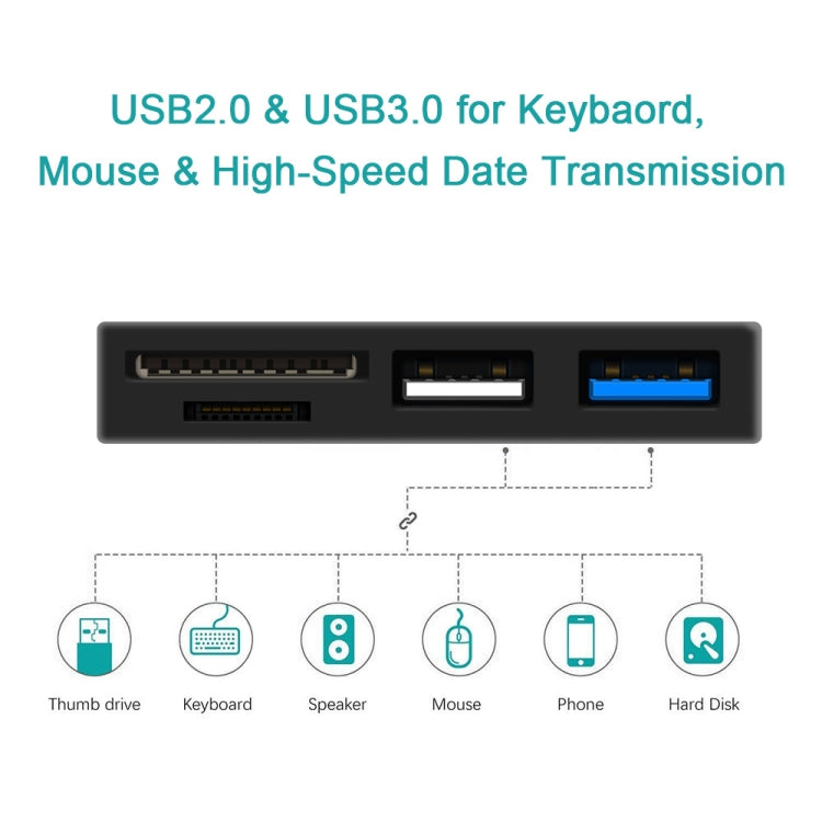 ROCKETEK RT-SGO727 USB 3.0 + USB 2.0 + Micro USB Interface Hub for Microsoft Surface Go, with 2 TF Card & SD Card Slots -  by ROCKETEK | Online Shopping UK | buy2fix