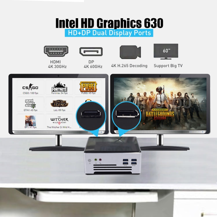 HYSTOU M5 Windows 7/8/10 / WES7/10/Linux System Mini PC, Intel Core i7-1065G7 Quad Core 8 Threads up to 3.9GHz, 32GB RAM+1TB SSD+1TB HDD, US Plug - Windows Mini PCs by buy2fix | Online Shopping UK | buy2fix